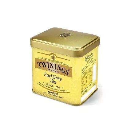 2 X Twinings Goldline Earl Grey Tin 200g FREE SHIPPING WORLD WIDE • $69.98