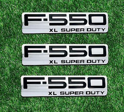 3 (New) Three Fits For 05-10 F550 Xl Super Duty Side Fender Emblem Chrome Black • $53.99