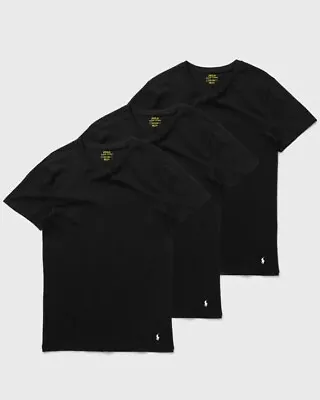 Ralph Lauren Polo Cotton Crew Neck 3 Pack Black T-Shirt -  Men’s M - BNWT • £41.99