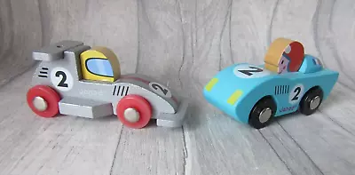 £15.75 • Buy JANOD Wooden Grand Prix Racing Cars X 2 - Children's Toys Pretend Play Toddlers