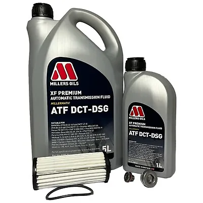 VW DSG DQ381 Gearbox Service Kit 6 LTR Millers Oils DCT-DSG OIL Filter 2 X Plugs • $108.21