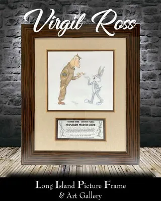 BUGS BUNNY  FORWARD MARCH  Original Virgil Ross Drawing RARE CUSTOM FRAMED • $1199