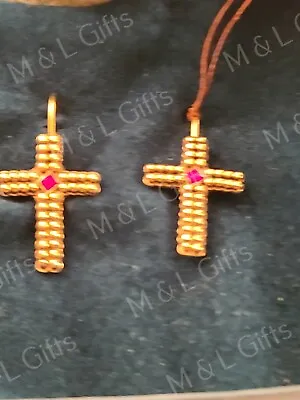 The Vatican Library Vintage Cross Pierced Earrings  • $8