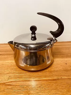 Vintage Farberware Tea Kettle 2 Quart Stainless MCM Teapot Korea #762 • $24.95