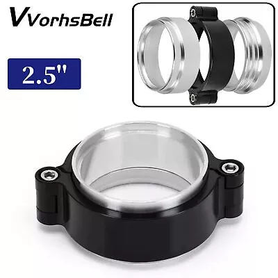 $14.99 • Buy 2.5'' Aluminum HD Clamp Intake V-band +Flange For Turbo / Intercooler Pipe Black