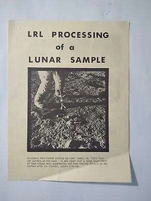 NASA LRL Processing Of Lunar Sample Moon Rock Apollo • $55