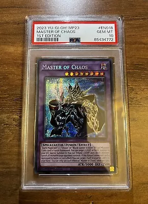 MP23-EN018 Master Of Chaos Prismatic Secret Rare 1st Edition YuGiOh - PSA 10 • £59.99