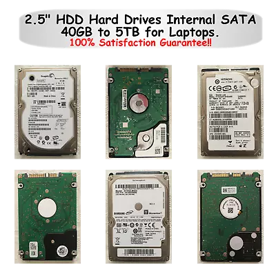 2.5  HDD Hard Drives Internal SATA 40GB To 5TB For Laptops • £9.99