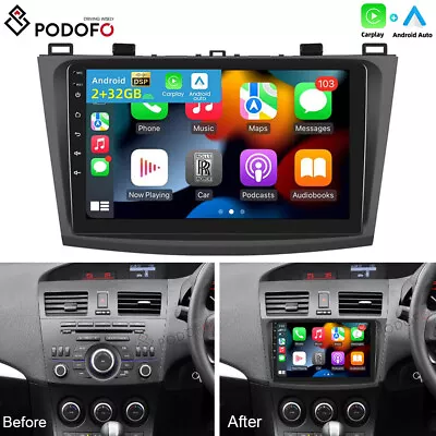 For Mazda 3 2010-2013 BL Android 13 Apple CarPlay Car Stereo Radio GPS Head Unit • $194.99