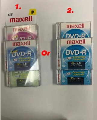 Maxell  DVD-R Camcorder Color 5 Pack 30 Min 1.4 GB  • $9