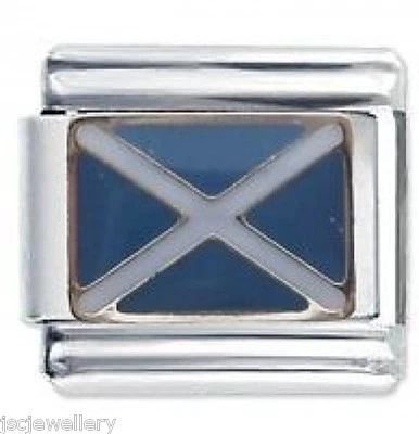 £4.41 • Buy SCOTLAND FLAG - DAISY CHARM Compatible With Italian Modular Charm Bracelets