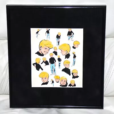 JONNY QUEST MODEL SHEET FRAMED 1990s PROMO PRINT HANNA BARBERA DOUG WILDEY • $59.95