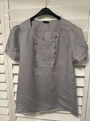 Grey Jaeger Linen Top Size 12 • £12