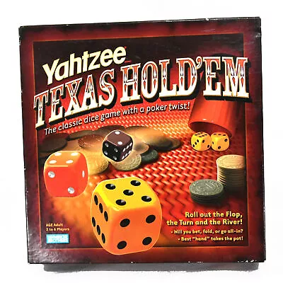 COMPLETE Vintage Yahtzee Texas Hold'em Dice Game Poker Twist Parker Bros 2004 • $14.62