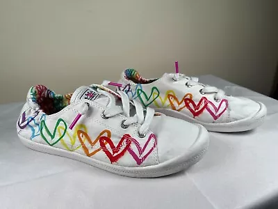 Size 8 - SKECHERS BOBS JGoldcrown Womens Beach Bingo Luv Almighty PRIDE Sneakers • £27