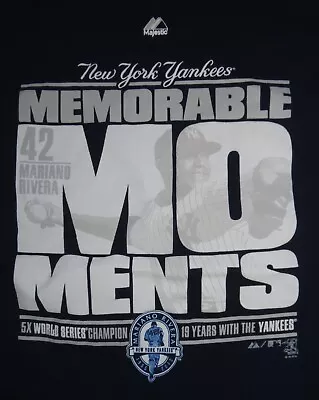 Memorable MARIANO RIVERA No. 42 NEW YORK YANKEES MO MENTS (2XL) T-Shirt 5X WS • $50