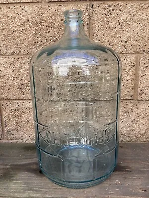 Vintage Sparklett's 5 Gallon Glass Water Bottle Los Angeles CA Blue Checkered • $80