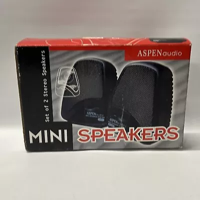 Aspen Audio Speaker System Mini Portable Stereo Speakers MSS-01 Computer Speaker • $9.95