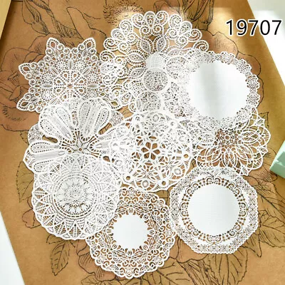 10x White Lace Paper Doilies Placemat Wedding Party Decor Scrapbooking Craft 9cm • $6.15