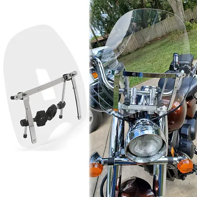 18 X16  Clear Motorcycle Windscreen Windshield For Honda Shadow ACE 750 VT750C • $69.11