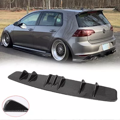 Carbon Style Rear Bumper Spoiler Valance Lip For VW Golf Jetta GTI MK5 MK6 MK7 • $49.13