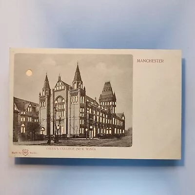 Manchester Postcard C1905 Novelty Hold To Light Owens College Lancashire • £10.95