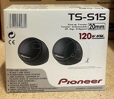 £48.99 • Buy PIONEER Car / Van Tweeters Speakers 120 Watts Soft Dome Set Pair TS-S15 NEW