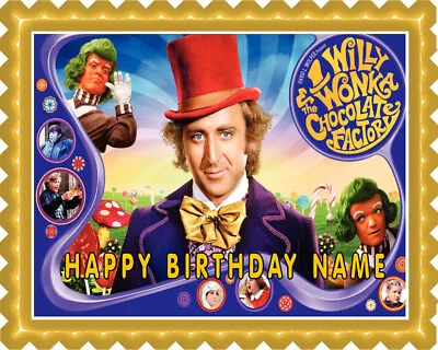 Willy Wonka - Edible Cake Topper OR Cupcake Topper Decor • $17.95