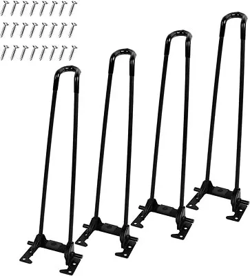 4Pcs Folding Table Legs (13 Inch / 34cm) Metal Sturdy For Laptop Table Coffee T • £19.35