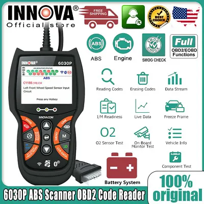 INNOVA 6030P ABS Scanner Check Engine Light Battery OBD2 Code Reader Diagnostic • $89