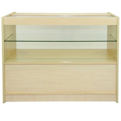 £299.99 • Buy Shop Counter Maple Retail Display Storage Cabinet Glass Showcase Shelves C1200
