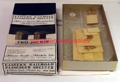 Micro-Scale Models~HO~Eastern Railroad Passenger Shelter Kit~Laser-Cut Wood~OOP • $30