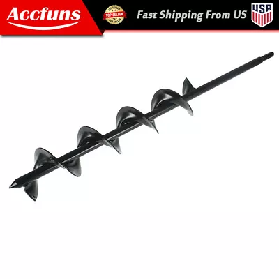 Auger Drill Bit 3 X24  Garden Plant Flower Bulb Rapid Planter Spiral Black • $26.37