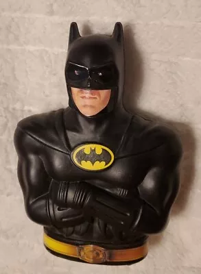 Vintage 1989 Batman Plastic Coin Bank With Soft Glow Night Light Offer Sticker • $12