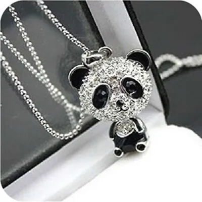 Super Cute Crystal Panda Necklace Multiple Choices • £3.39