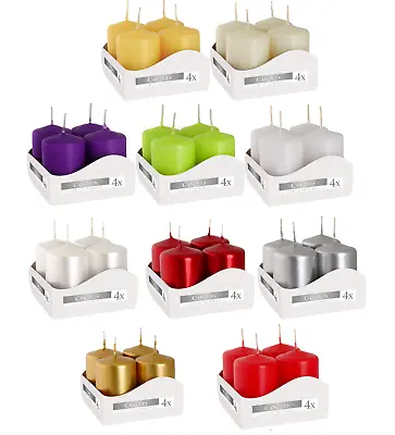 Set Of 4 Votive Candles 10 Colours To Choose From 7 Hours Burning Time • £7.99