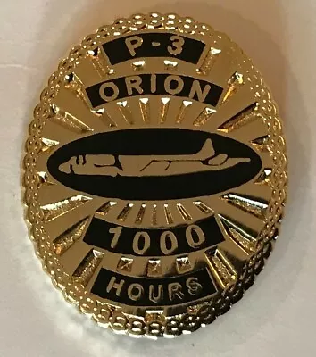 Us Navy P-3 Orion 1000 Flight Hours Pin Vq Vp Recon Patron Patrol Squadron New • $19.95