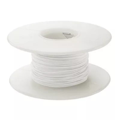 100ft M16878/6BBA White Solid 30AWG 30ga Silvered Copper Wire Teflon PTFE • $9.99