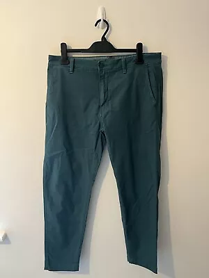 Levis Xx Chino Slim Slim Taper Stretch Mens W34 L30 Green Chino Trousers Chinos • £26.99