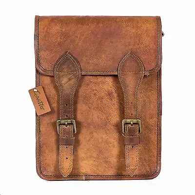 15  Vintage Briefcase Satchel Hipster Leather Laptop Messenger Bag Shoulder Men • $88.72