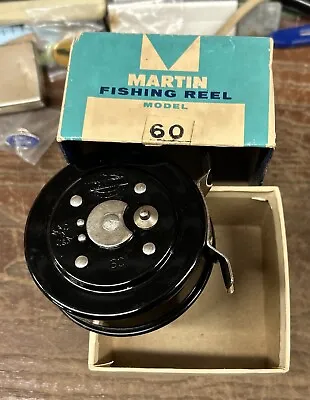 Vintage Martin No.60 Fly Fishing Reel In  Box W Papers Very Nice Condition. • $35