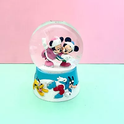 Disney Snow Globe Mickey And Minnie Skating Collectable Christmas Ornament • $17.39