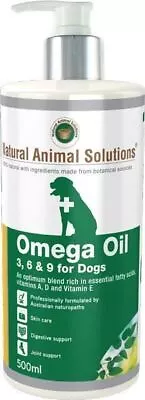 Natural Animal Solutions Omega Oil 3 6 & 9 For Dogs - 500mL • $36.16