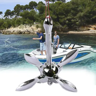 $28.40 • Buy Grapnel Anchor Boat 316 Stainless Steel Kayak Folding Dinghy 0.7Kg / 1.5Lbs