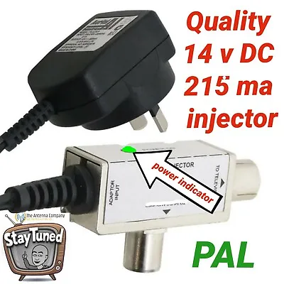 Tv Antenna Booster Power Supply 14v Aerial Industries 215ma PAL Metal  Ps14dcp • £23.17