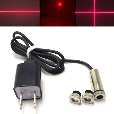 650nm 5mW Red Focusable Dot Line Cross Laser Diode Module USB 5V Power Supplied • £6.90