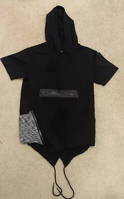 Hudson Outerwear Black Hoodie Short Sleeve Kangaroo Zip Pocket Men’s Size Small • $18