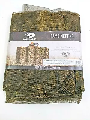 Mossy Oak Break-Up Country Camo Netting - 12' X 56  - Turkey Blind Deer Hunting • $12.95