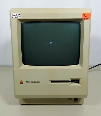 Vintage Apple Macintosh Plus 1MB M0001A Desktop Computer - Powers On / Bad Video • $109.99