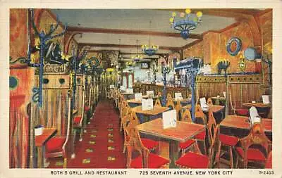 Roths Grill Restaurant Seventh Avenue Interior Advertising  New York VTG  P90 • $4.47